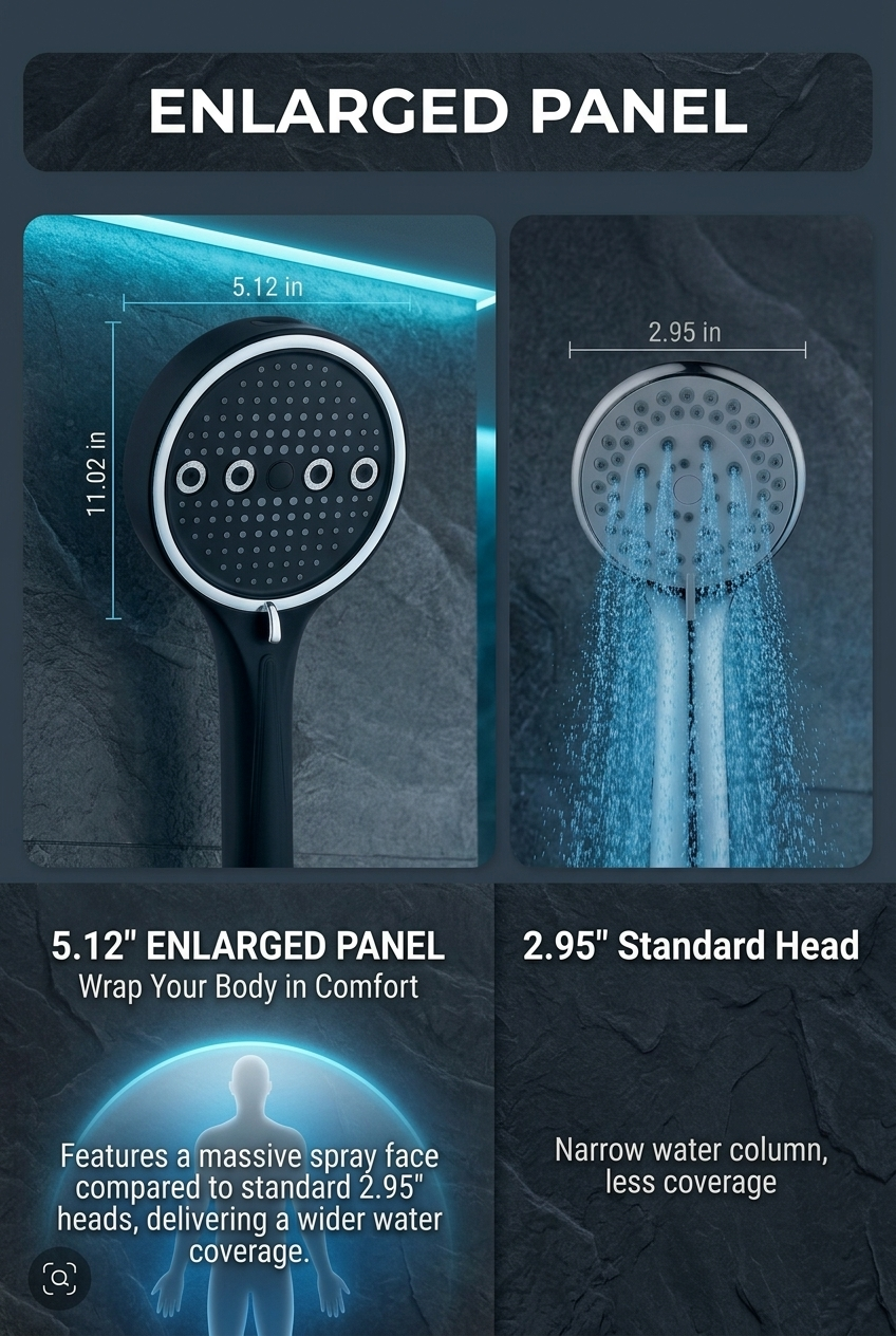 Powerful 6-Mode Handheld Shower