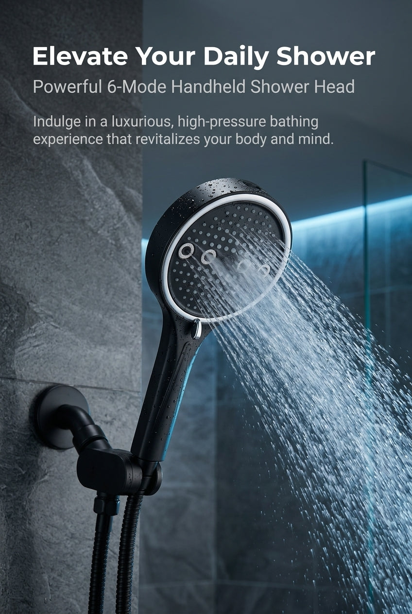 Powerful 6-Mode Handheld Shower