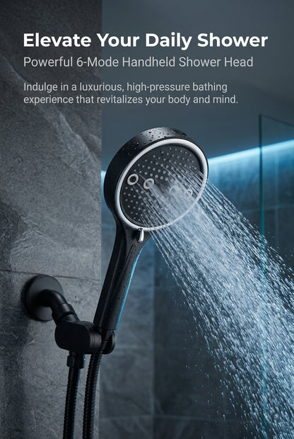 Powerful 6-Mode Handheld Shower
