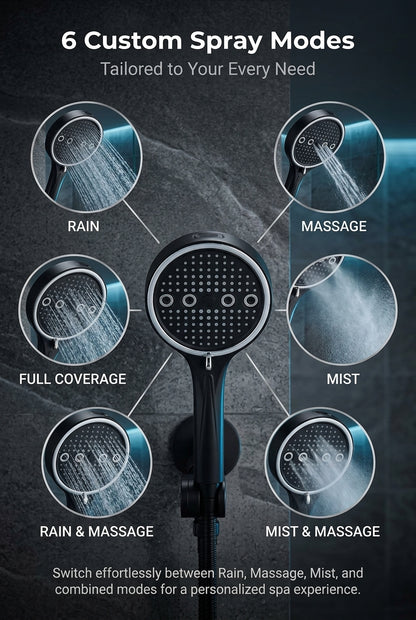 Powerful 6-Mode Handheld Shower